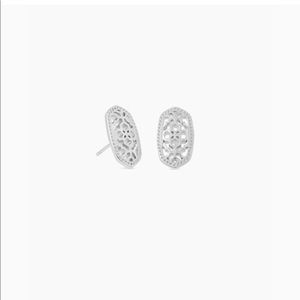Kendra Scott Ellie Silver Studs in Silver Filigree